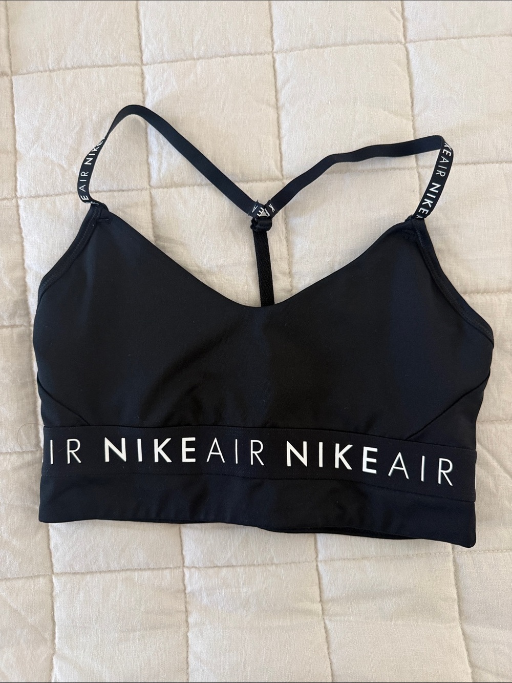 Nike Black Air Logo Racerback Sports Bra